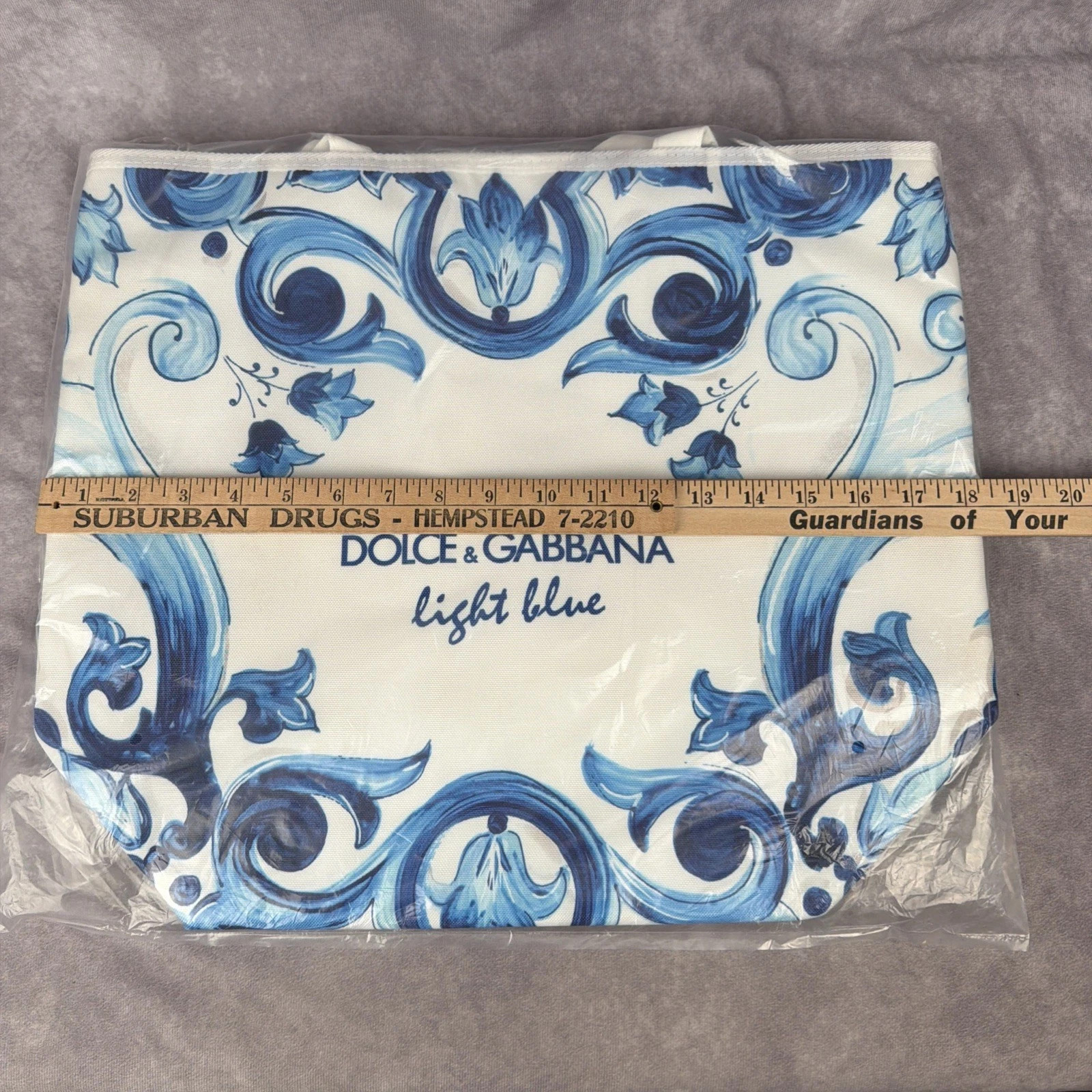 Dolce&Gabbana Light Blue Cooler Bag Insulated Tote Lunch Picnic Beach Travel NEW