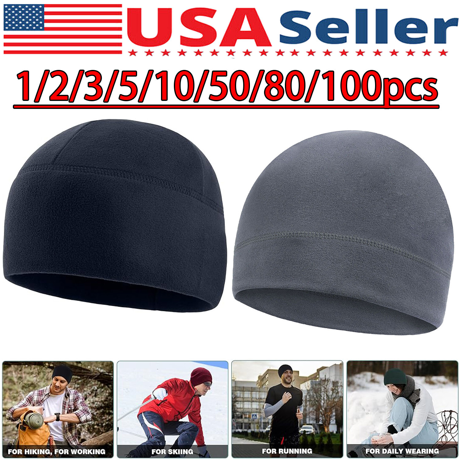 Military Tactical Skull Cap Winter Warm Fleece Windproof Ski Beanie Hats USA Lot