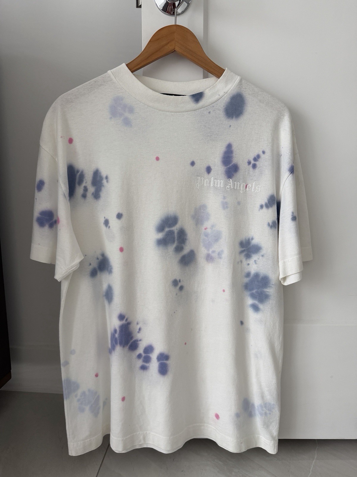 Palm Angels White Tie-Dye New Basic T-Shirt