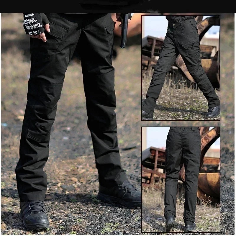 Men’s Work Cargo Pants Tactical Combat Pants Outdoor Hiking Waterproof Trousers