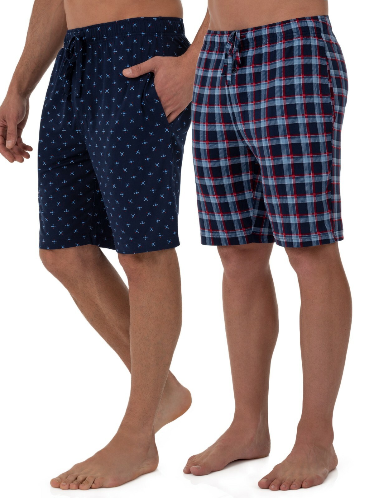 Fruit of the Loom Sleep Lounge Shorts Beyond Soft Knit 2 Pack Blue Men’s M-5XL