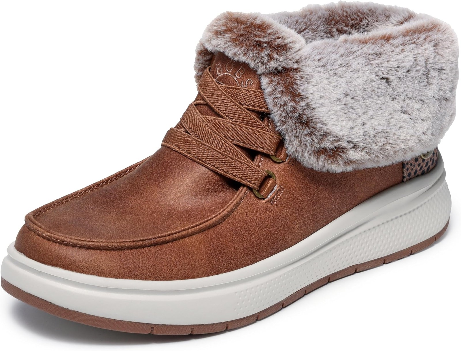 Skechers Women’s Hands Free Slip-ins Skip Cute Wave – Fur Fancies – Brown – 6.5