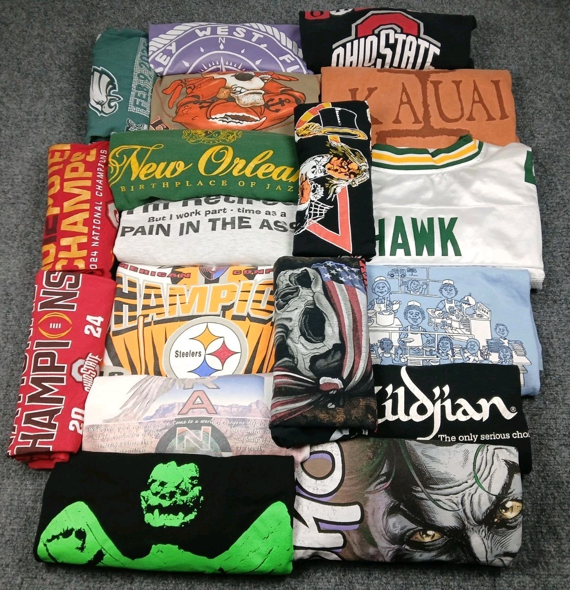 Vintage Modern Mens Clothing Bundle Lot of 18 Mixed Sizes Sports Wholesale 90s
