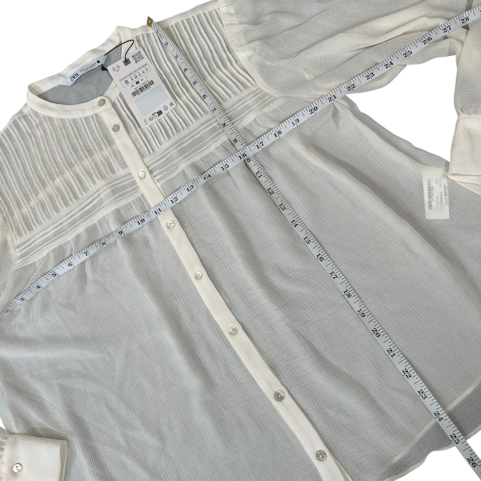 Zara Women’s Semi Sheer Shirt Size S