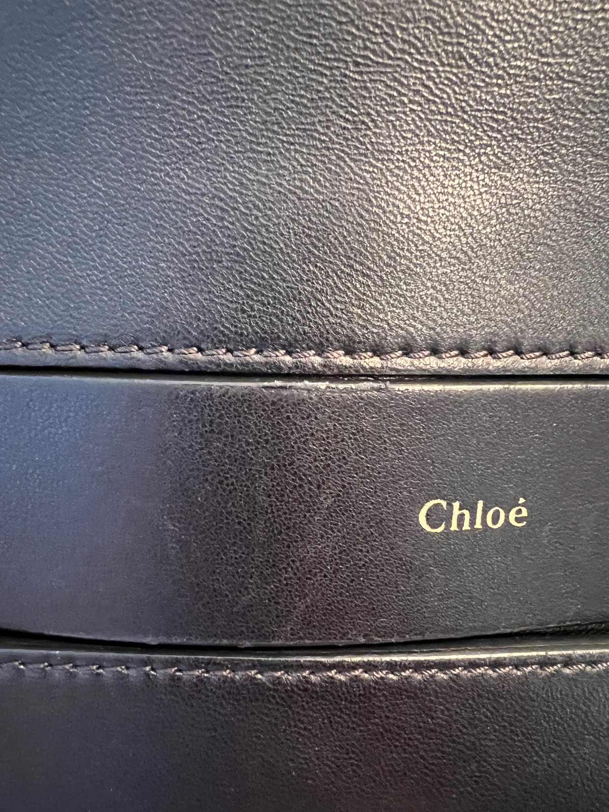 Chloé Elle Chain Clutch/Crossbody Bag Black Leather Gold Hardware