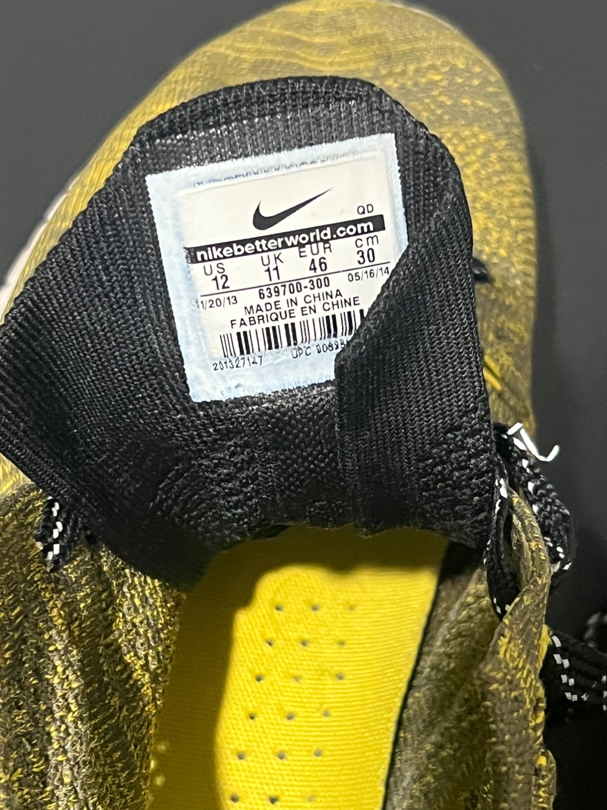 Nike Free Chukka Flyknit Tarp Green Black Gold Mens 10 639700-300 New In Box