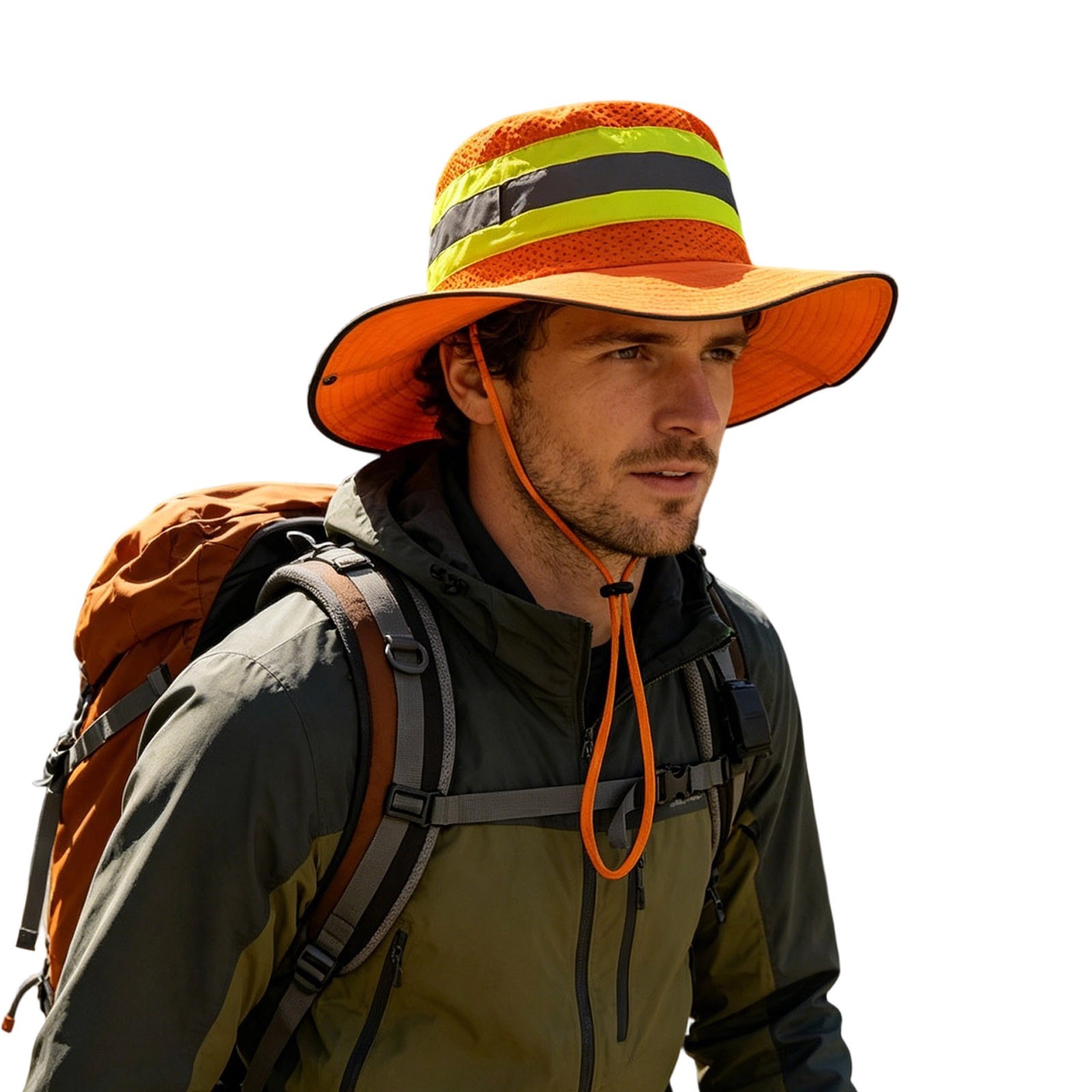 Wide Brim Sun Hat UV Protection Bucket Cap For Hiking Camping Fishing Safari Men