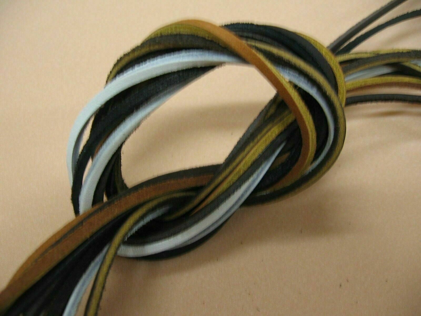 1 Pair(2 Laces) Rawhide Leather Lace 72″ X 1/8″ Boat Shoelaces,Hiking Boot Laces