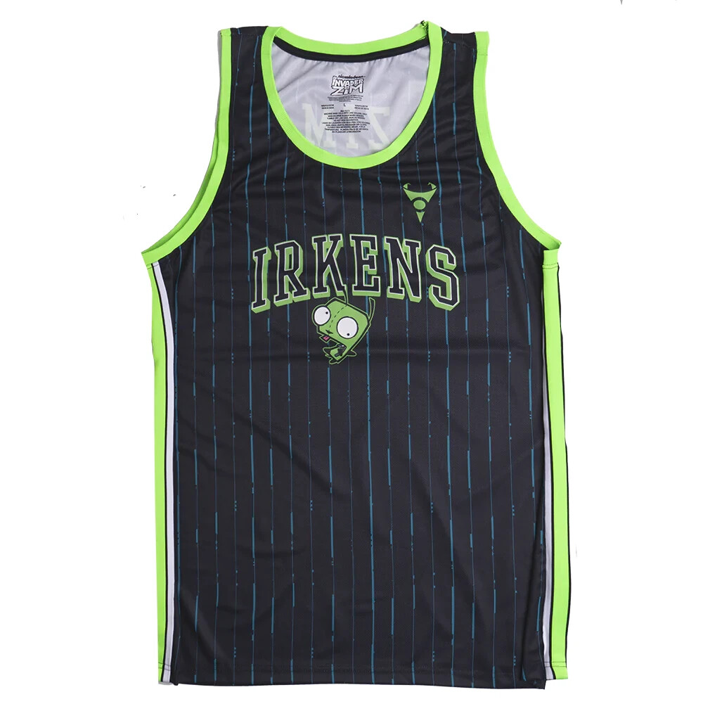 Invader Zim Basketball Jersey Style Knit Fabric Tank Top