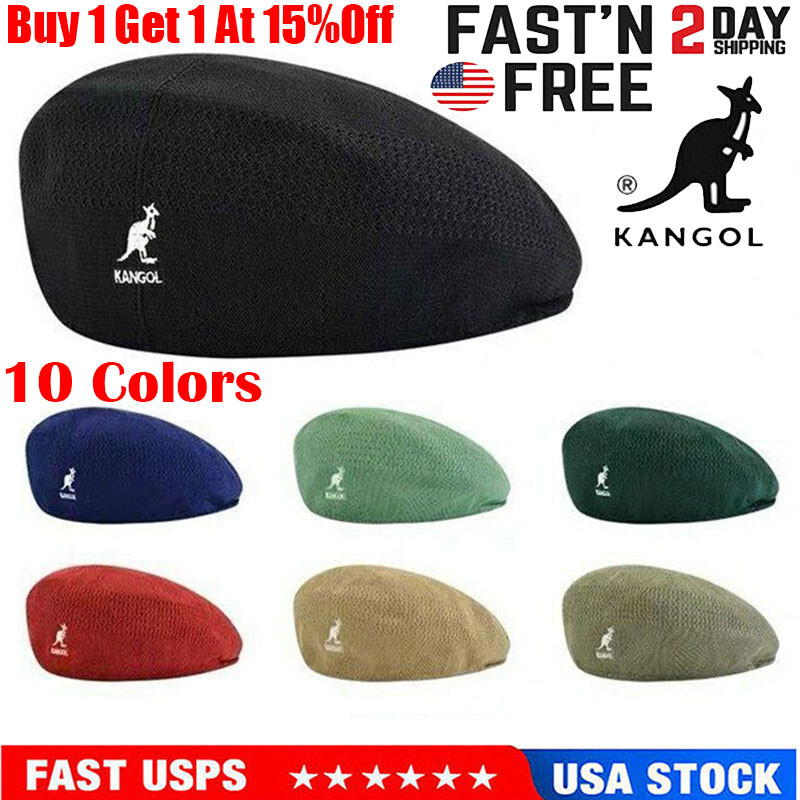 Kangol Breathable Beret Hat Summer Newsboy Woven Flat Caps Casual Men Women NEW