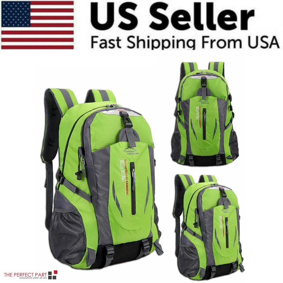 40L Men Women Travel Backpack Rucksack Camping Laptop Hiking School Book Bag