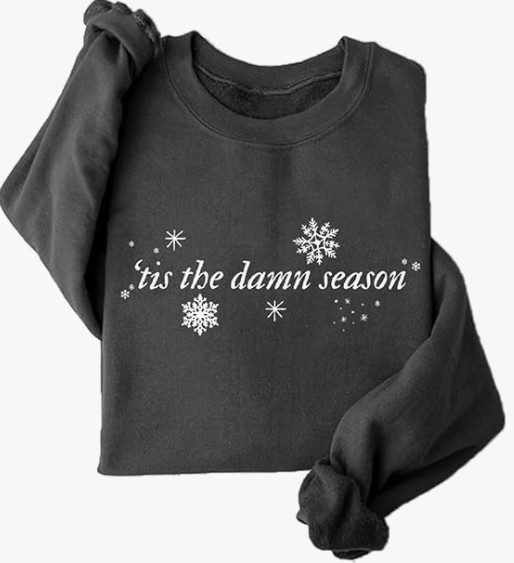 NEW Gvabrln Women’s ‘Tis The D&MN Season’ Christmas Pullover Sweatshirt Large