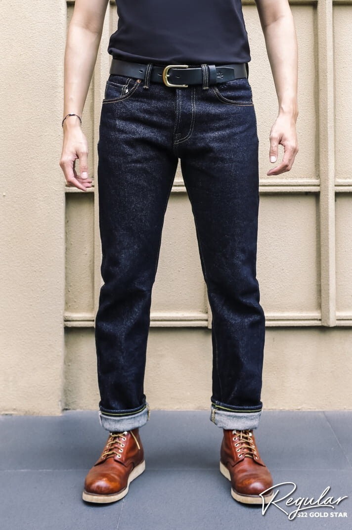 Simple&Raw GoldStar 25oz Red Selvedge Denim Men’s Jeans Slim Straight Fit