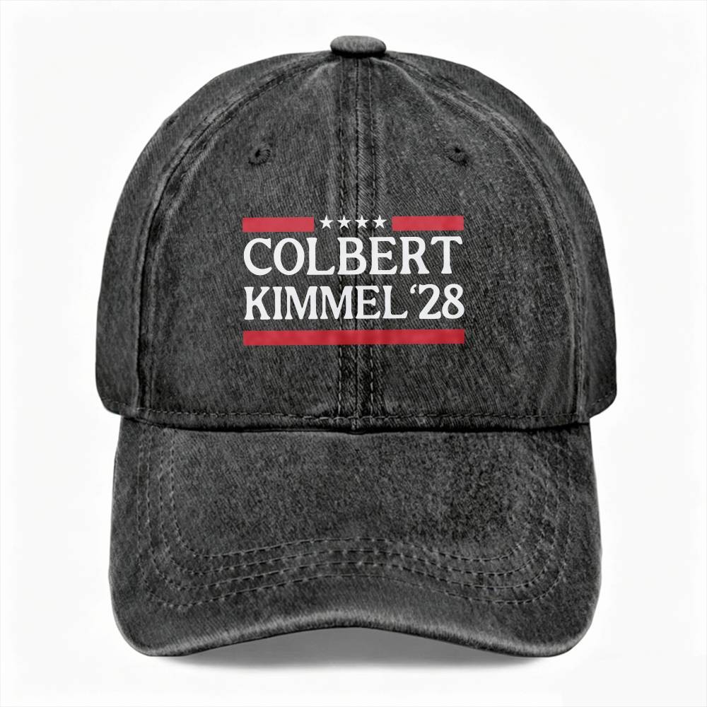 Unisex Colbert Kimmel ’28 Dad Hat Late Night Comedy Fans Washed Baseball Cap