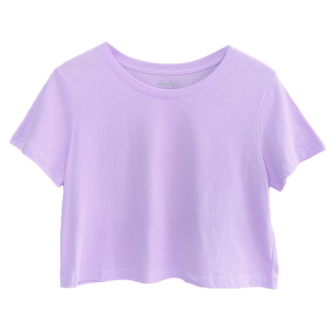 Women’s Loose Fit Crop Tops Round Neck Short Sleeve Casual 100% Cotton T-Shirts
