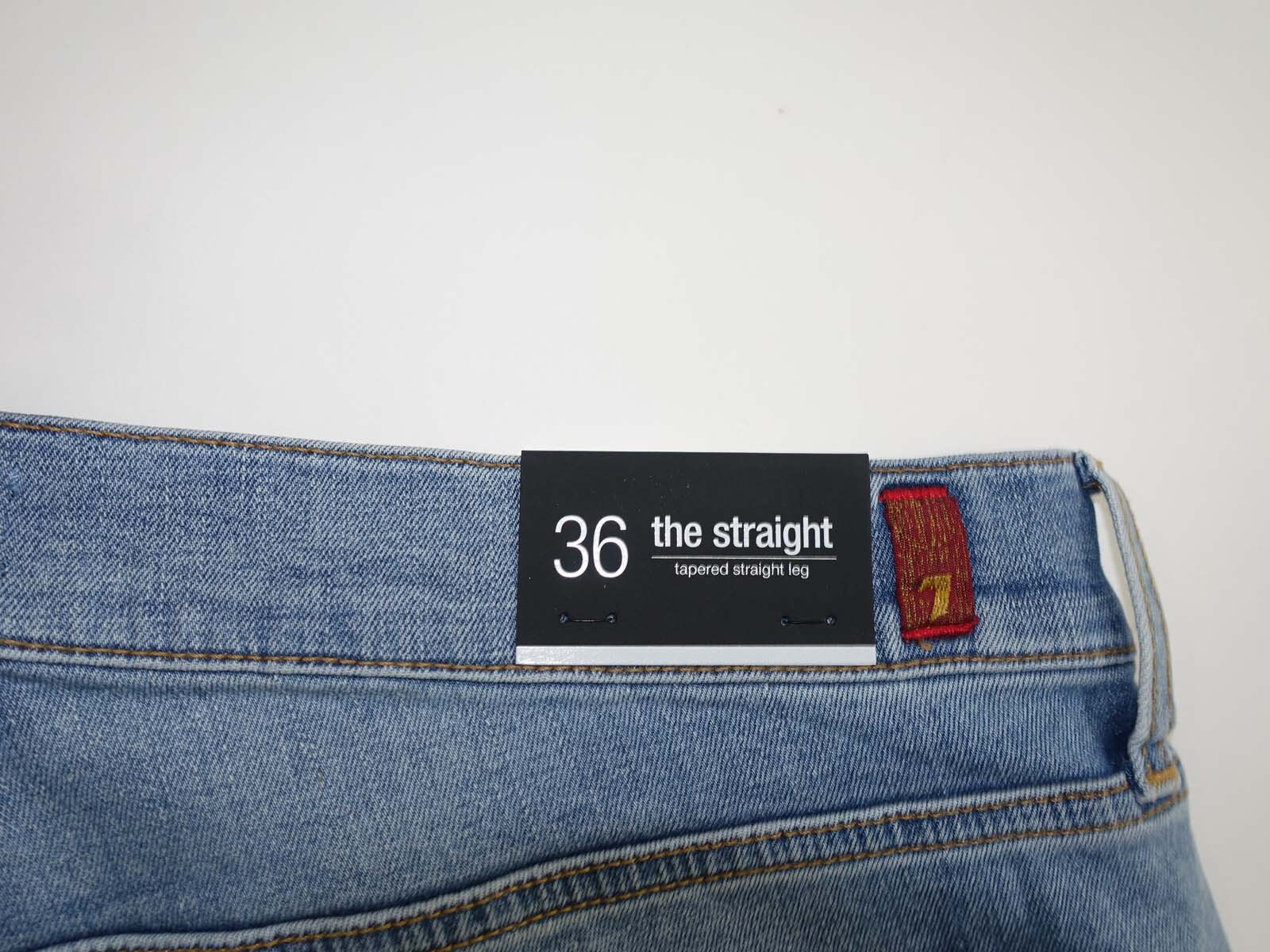 7 For All Mankind Men’s Tapered Straight Leg Jeans Size 36 x 33 NWT Laguna Wash