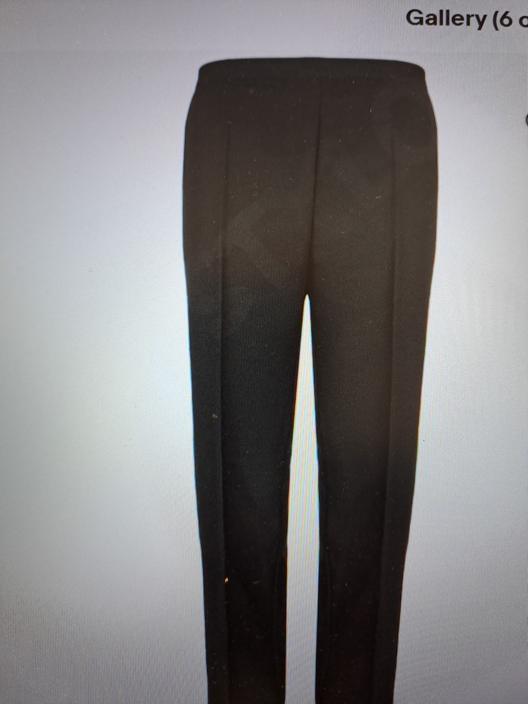 EB085 WOMENS HALF ELASTICATED STRETCH WAIST WORK OFFICE TROUSERS PANTS BLACK