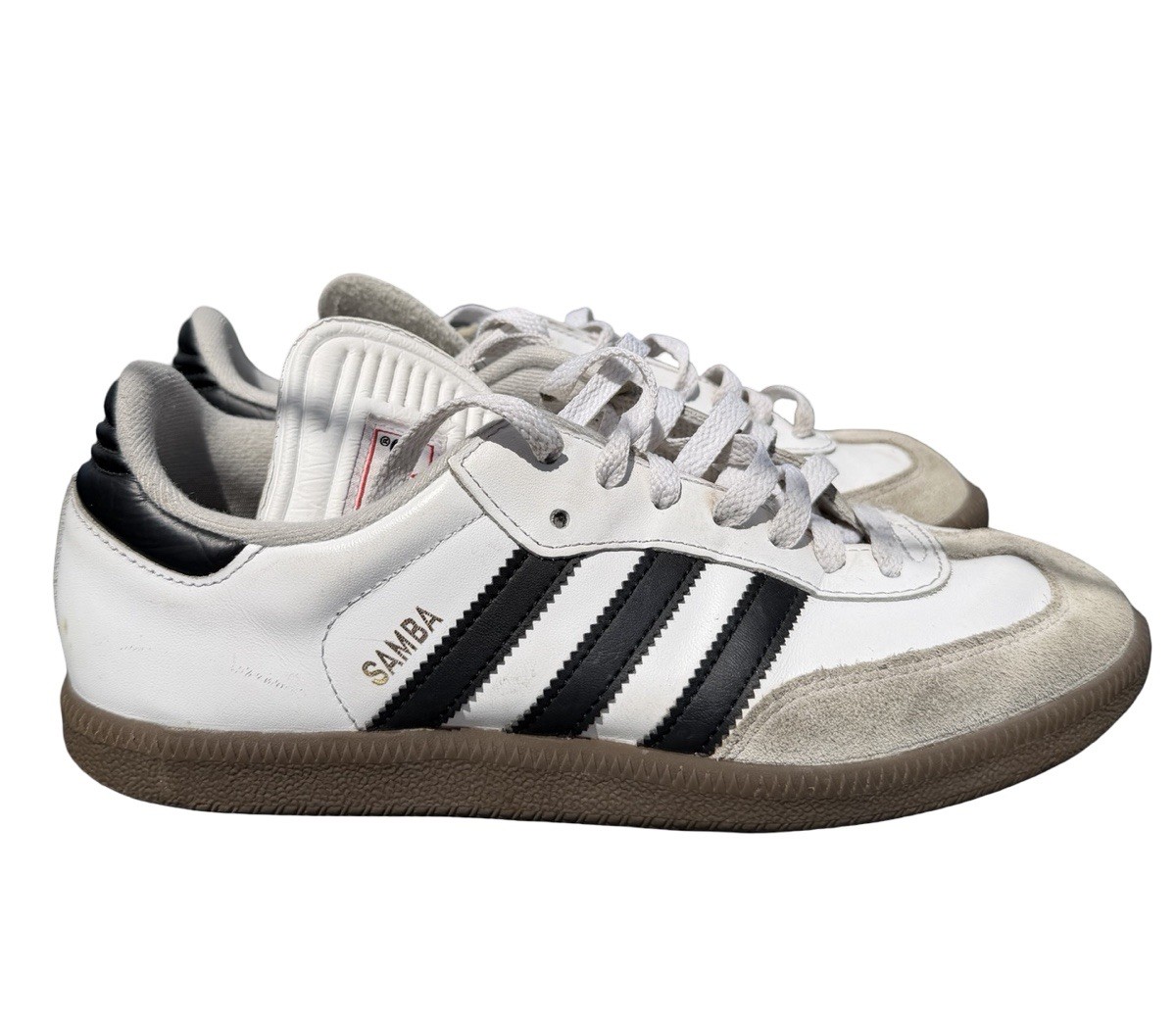 Adidas Samba Mens Classic White Black Soccer Sneakers Shoes 772109 Size 8.5