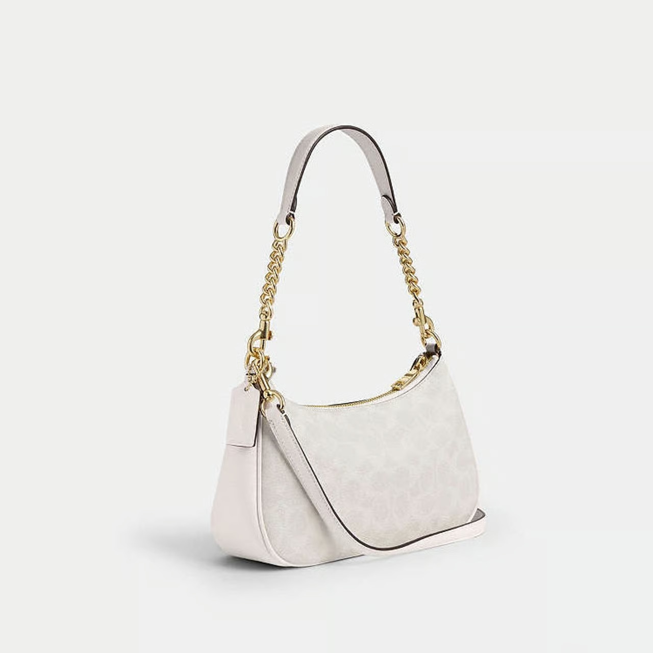 NWT Coach Teri Shoulder Bag In Signature Canvas CV933 Gold/White/Chalk