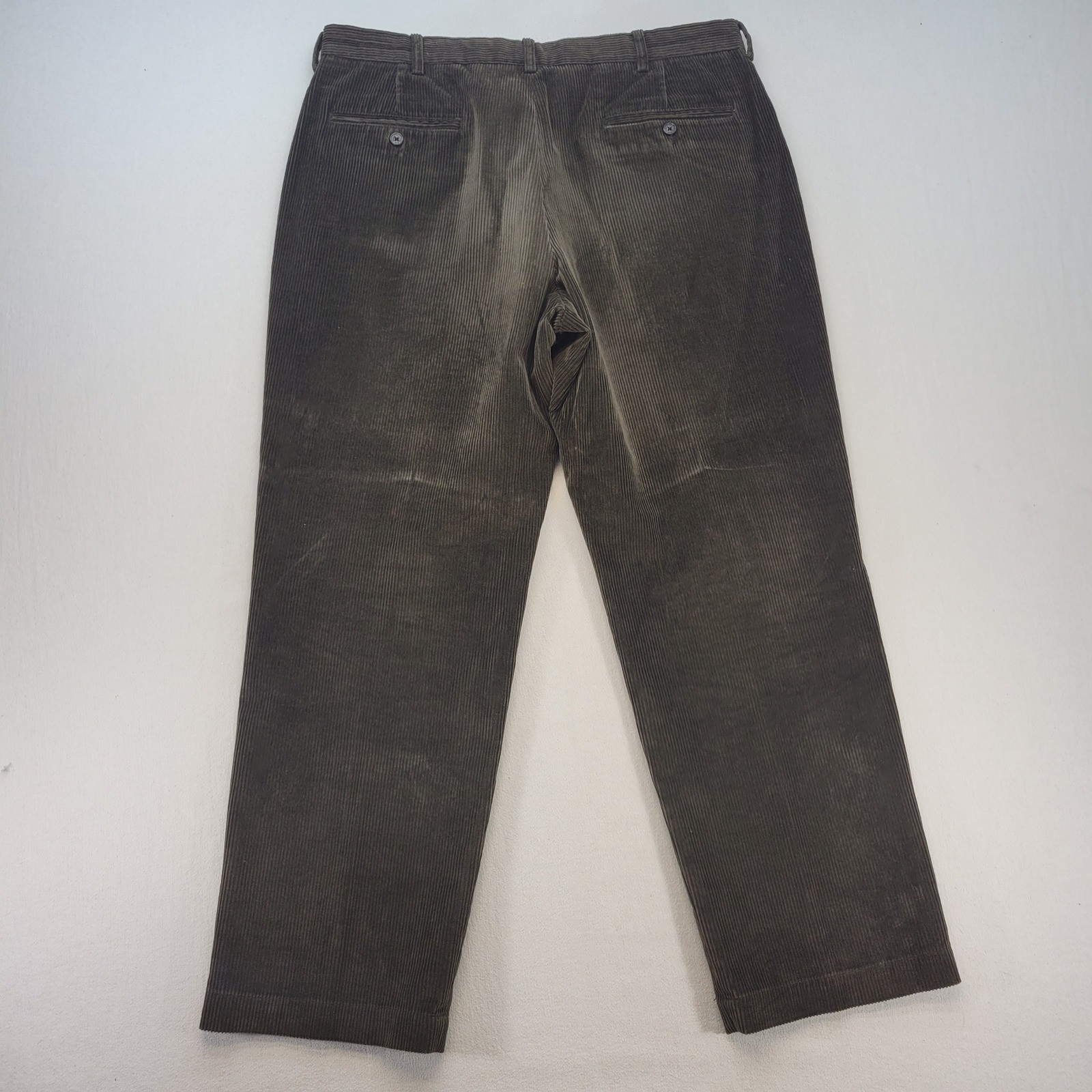 Brooks Brothers Hudson Pants Mens 38×30 Olive Green Corduroy Wide Wale Straight