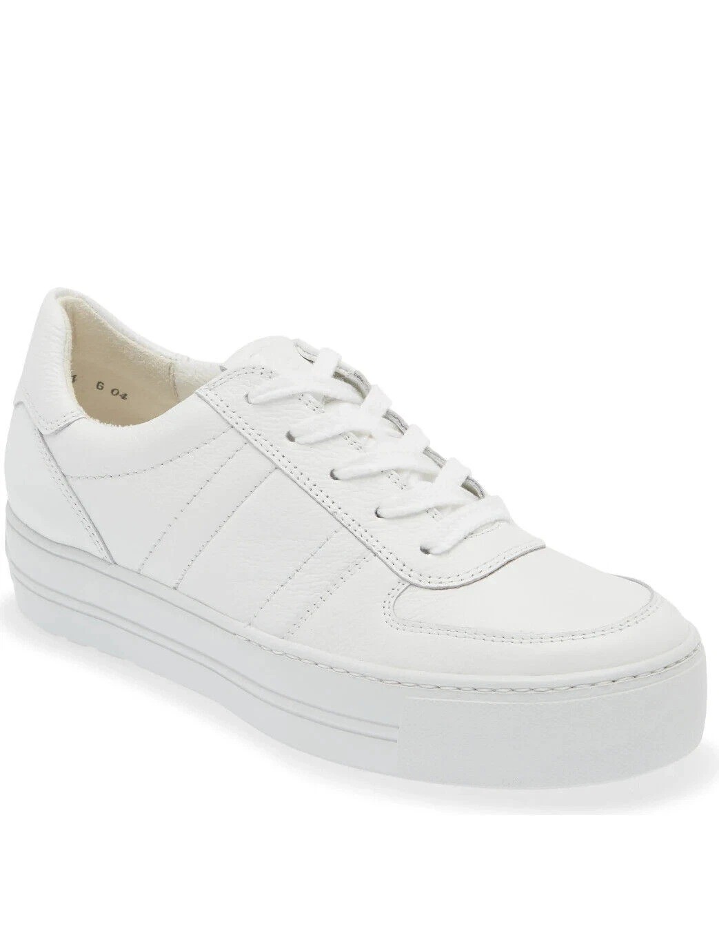 NEW $500 Paul Green Unity Platform Sneaker white leather lace up 8.5 US (A4)