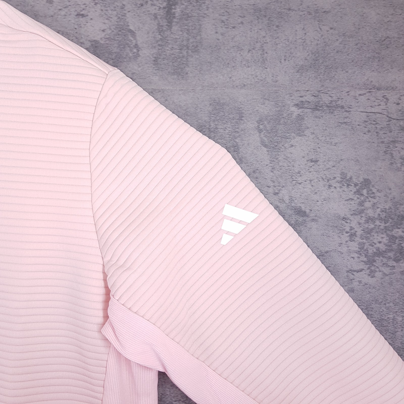 ADIDAS ULTIMATE365 DWR Textured 1/4 Zip Pullover Golf Sweater Mens LARGE Pink