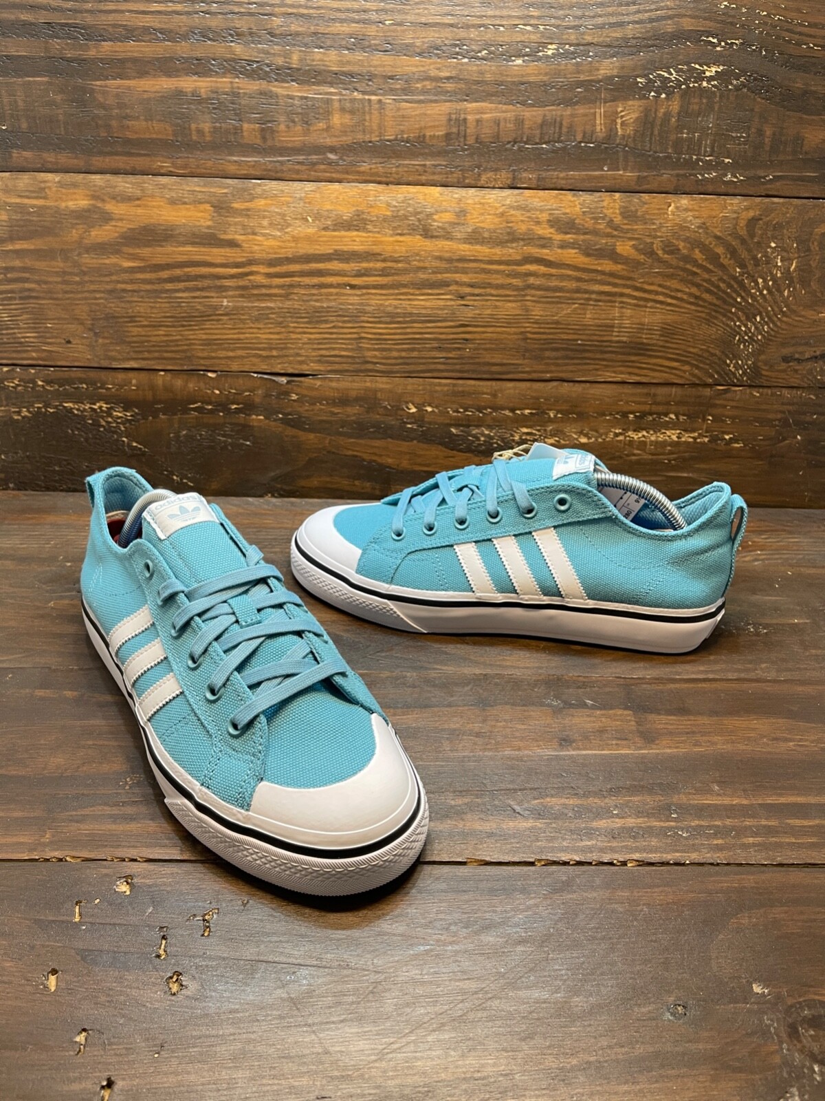 NEW Adidas Nizza Low Advantage Athletic Casual Shoes Blue White Mens Size HP9081
