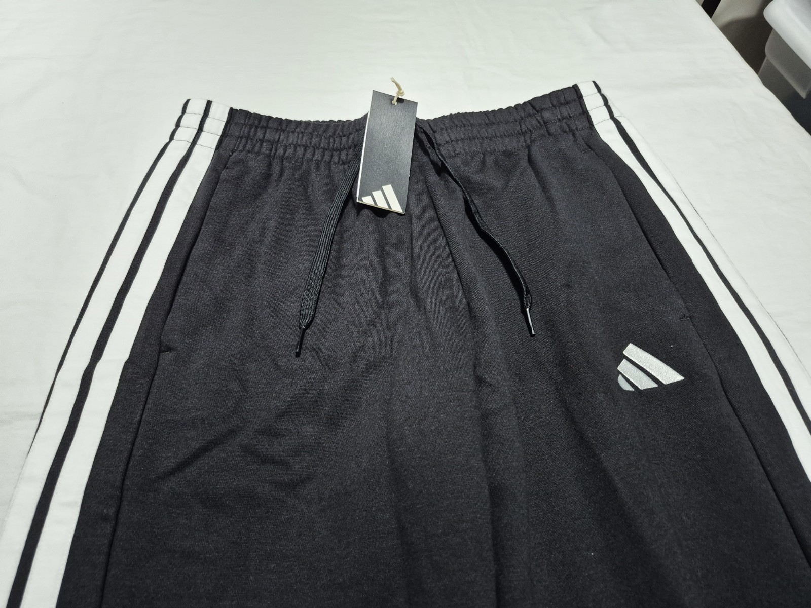 Adidas Men’s Fleece Pants Multi Sports Training Crew Black White JY9028