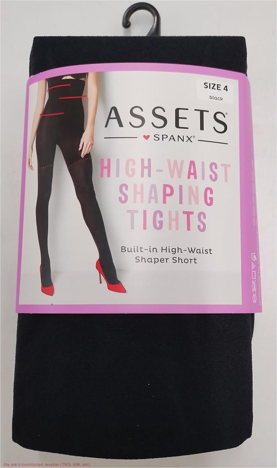 ASSETS by SPANX Women’s High-Waist Shaping Tights – Size 4 – Black – 182B