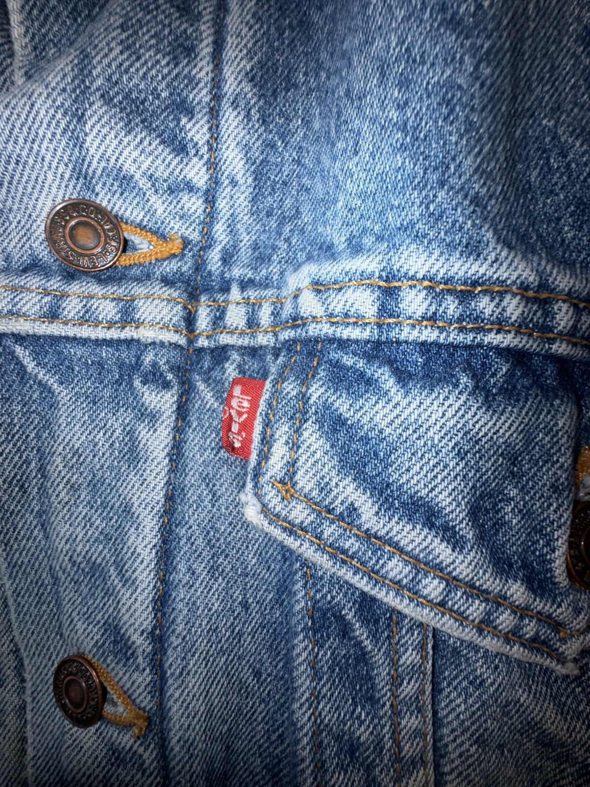 VTG 1980 Levis Type3 Trucker Jacket Mens sz 50 USA Made 70506 0316 blanket lined