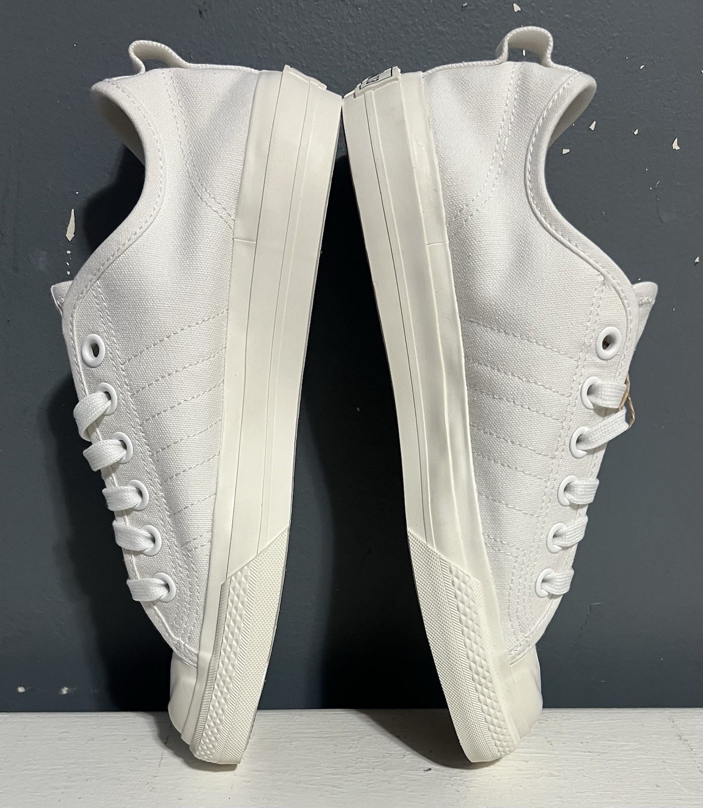 (NEW)Adidas Nizza RF “Triple White” Canvas Retro Size 6.5M EF1883 (Ships Now)