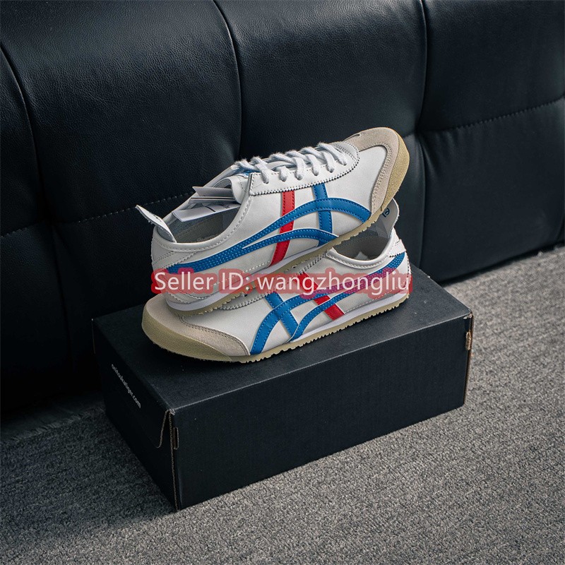 2026 Onitsuka Tiger MEXICO 66 White Blue Red DL408-0146 1183C102-100 Unisex