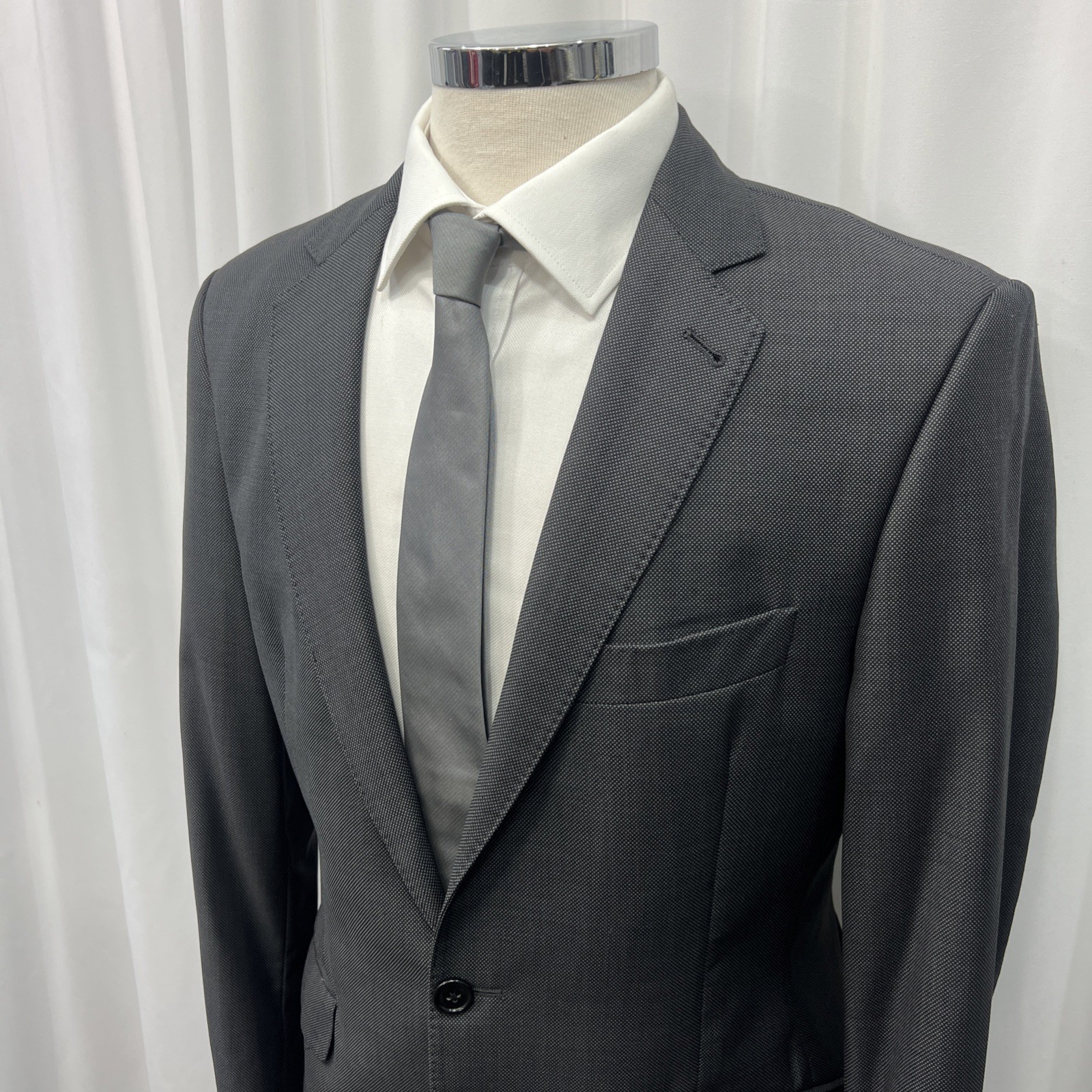 Mark Stephen London Men’s Italian Fabric Wool Suit – Slim Fit – C40L / W36 L32