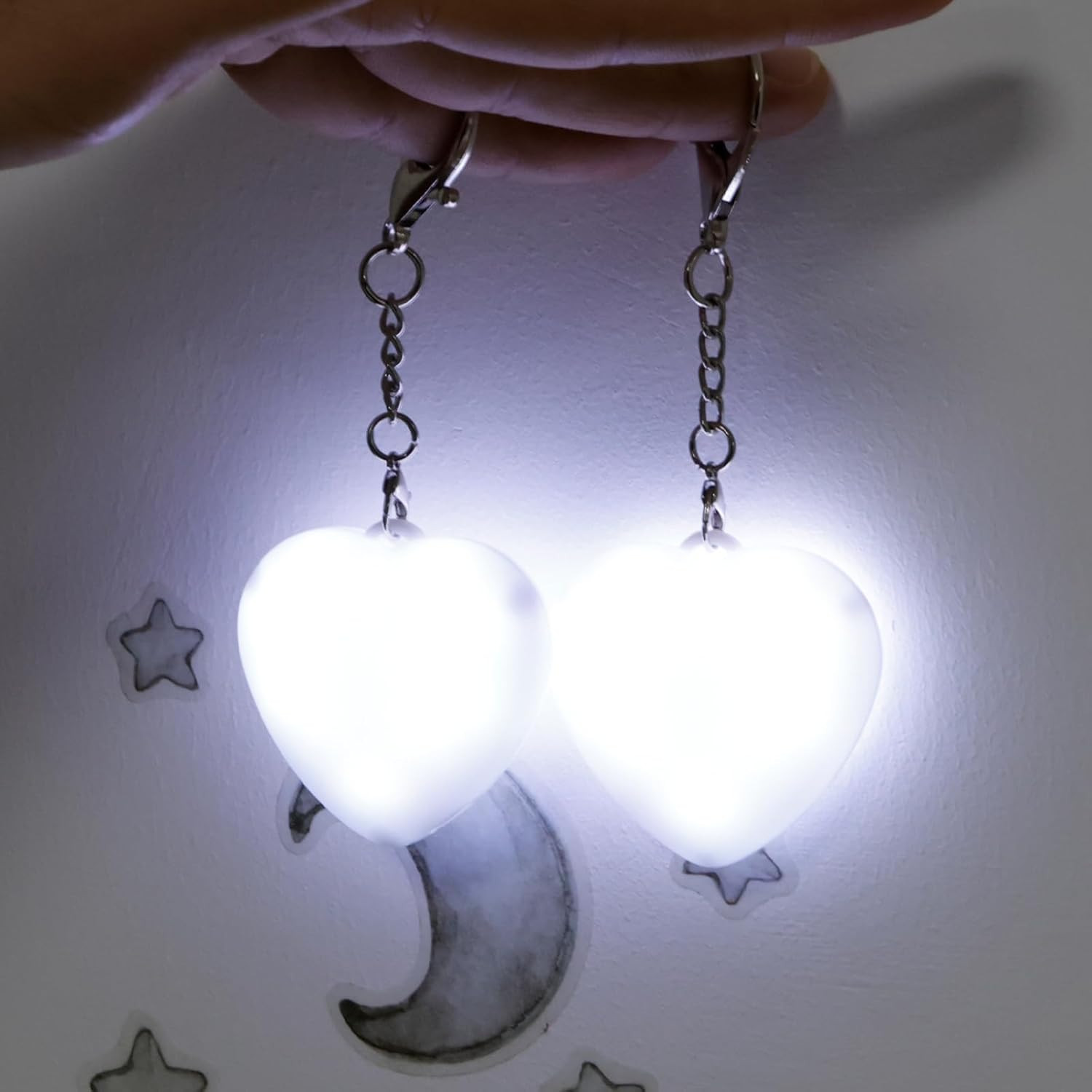 4Pcs Purse Glow Heart Light – Automatic Sensor Purses Lamp, Portable Touch Activ