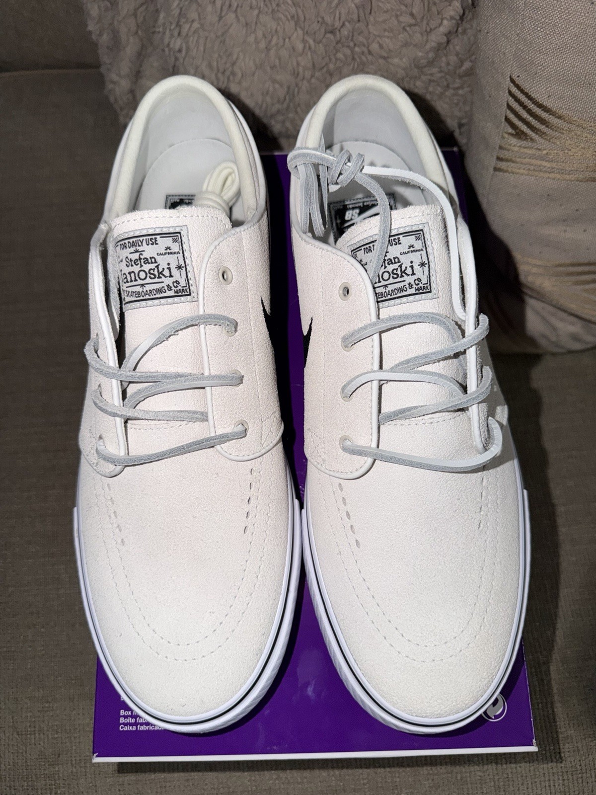 Nike Zoom Stefan Janoski+ SB ‘Summit White Black’ FD6757 100 Size 10 No LID NEW✅