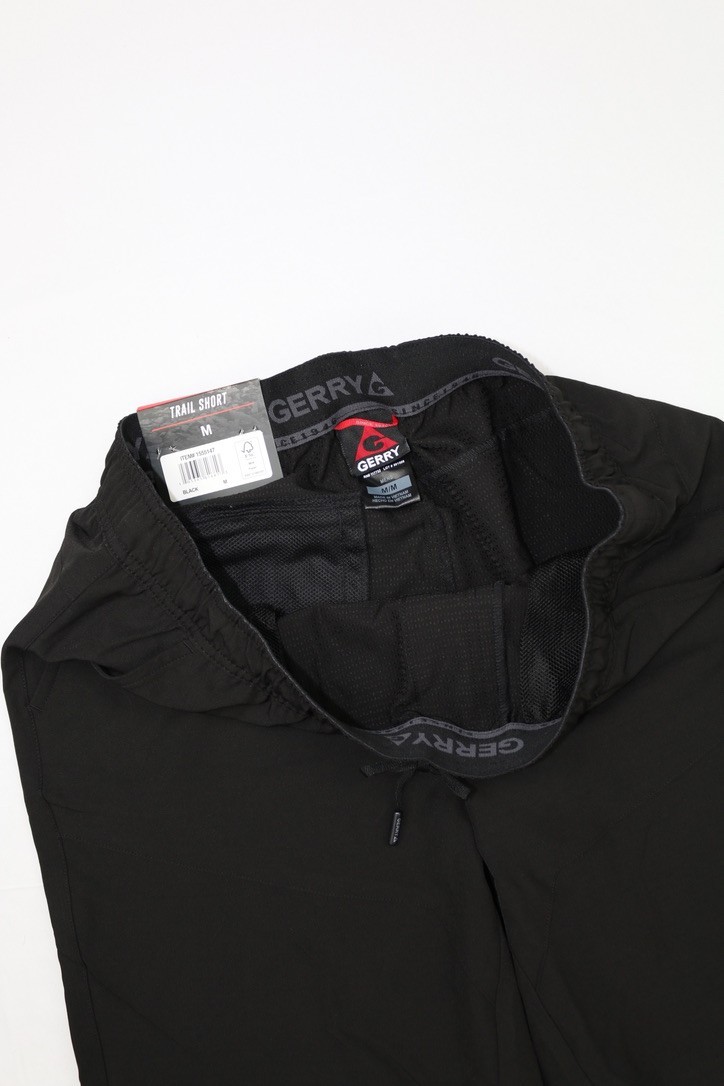 Gerry Mens Trail Shorts Performance Active Draw String Black M L XL 2XL 9in