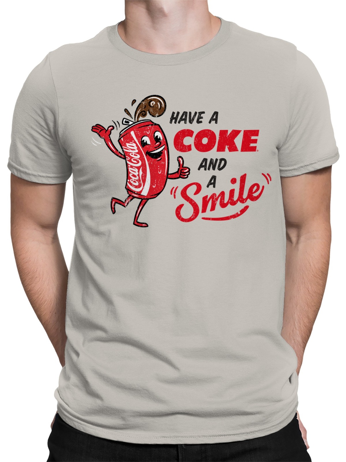 Officially Licensed Coca Cola Have a Coke and Smile Men’s T-shirt