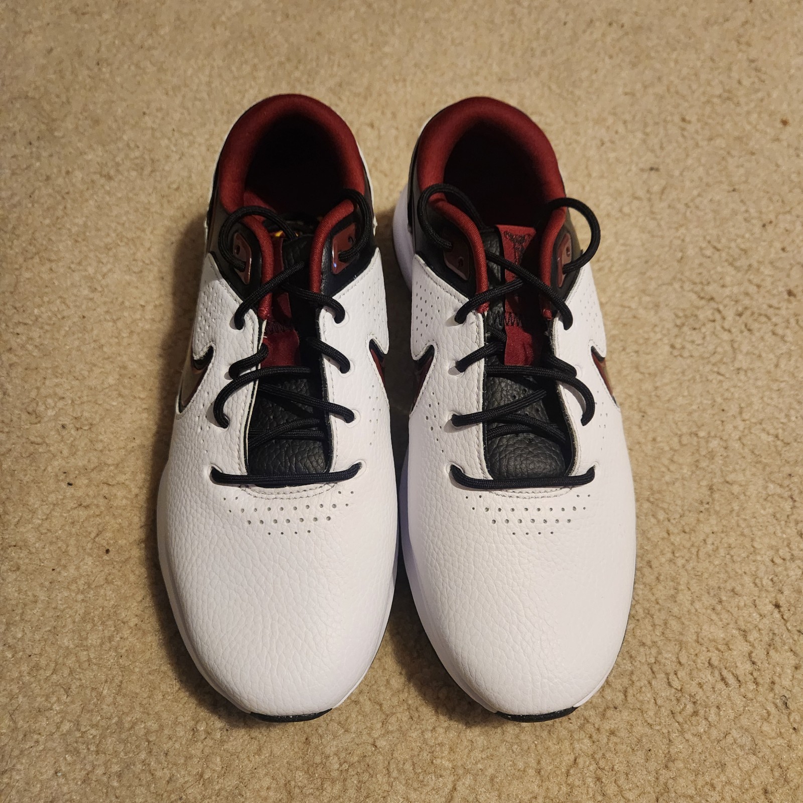 Nike Victory Pro 3 Golf Shoes DX9028-104 Men’s 8.5 Wide White/Maroon (WIDE)