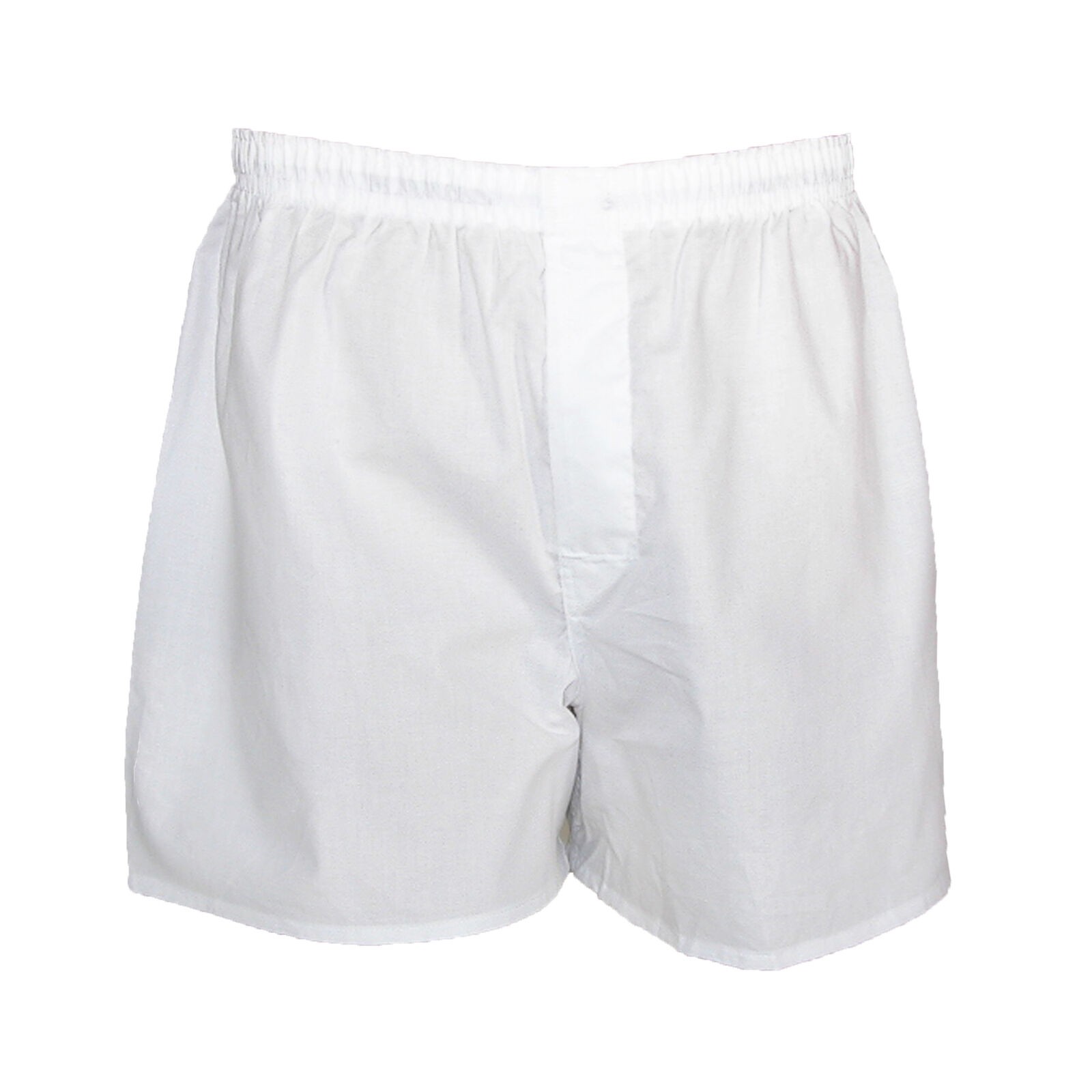 4-12 PACK Men’s White Boxer Shorts W/ Comfortable Flex Waistband Cotton Blend