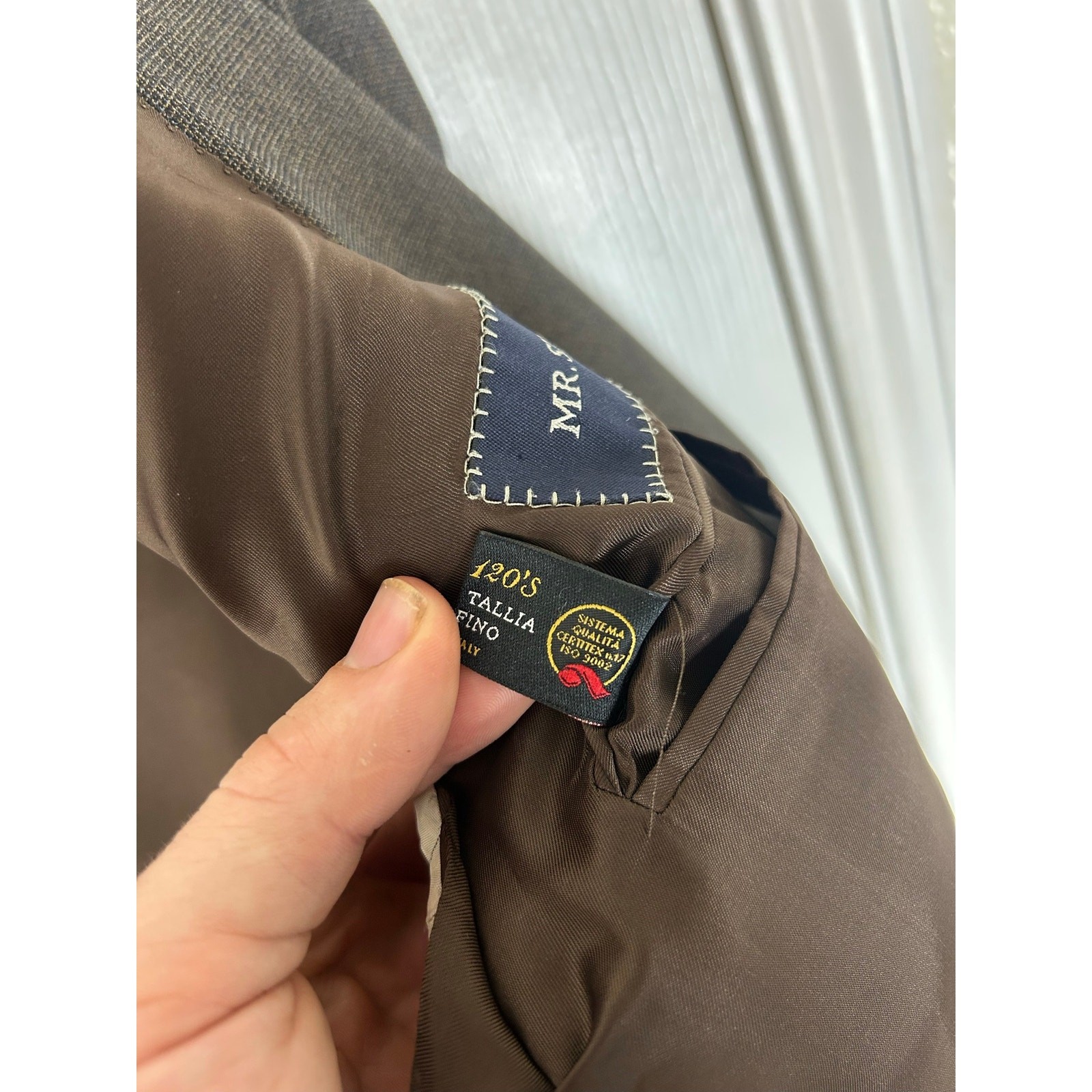 Canali Blazer — Charcoal/Brown Birdseye, Super 120s Wool