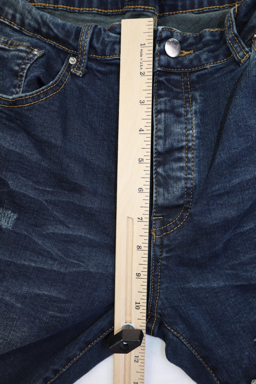 Amiri Jeans Men’s 37×30 Blue Skinny Distressed Studded Ripped Button Fly USA