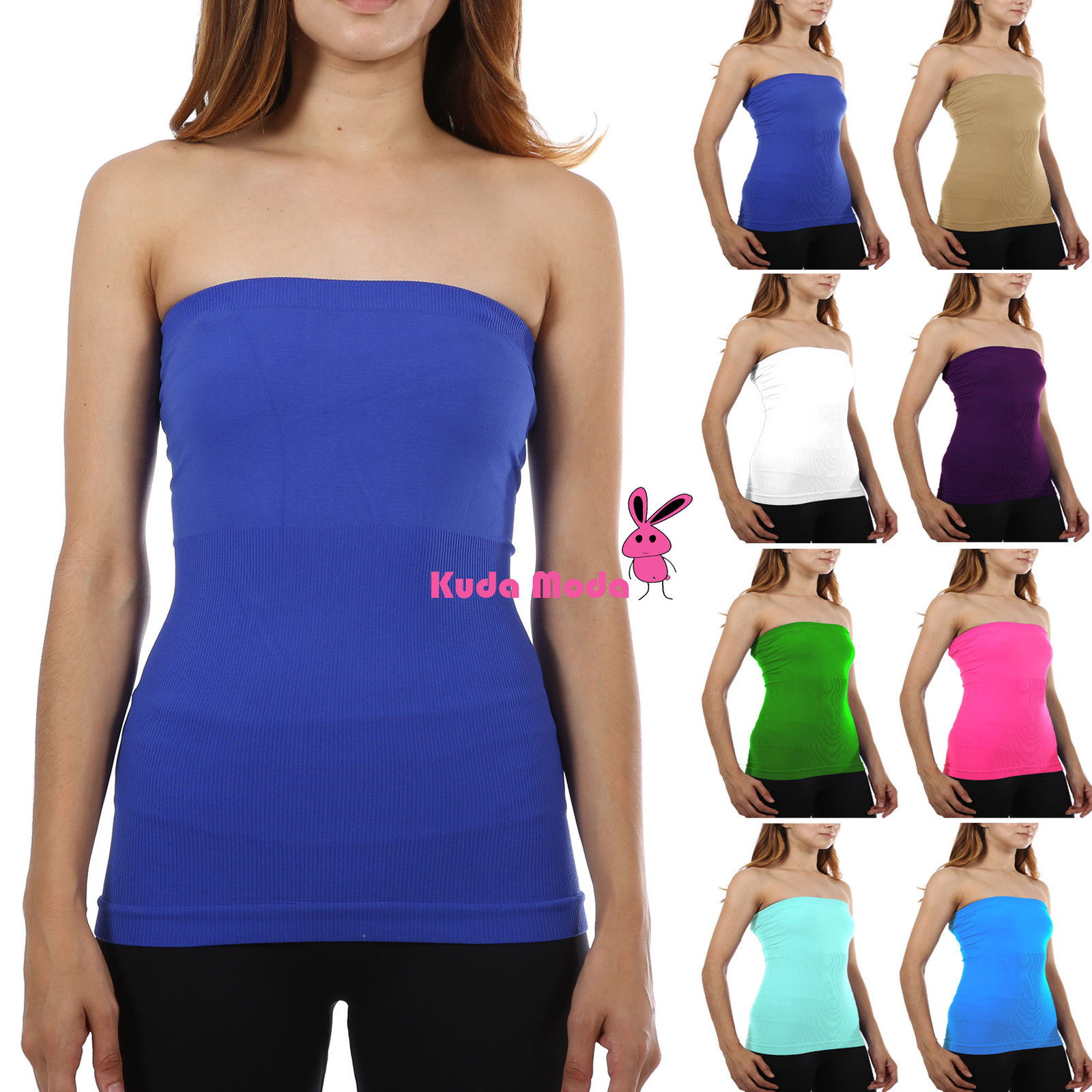 Strapless Bandeau Tube Top Ultra Soft Stretchy Seamless Slimming Basic Shirt Hot
