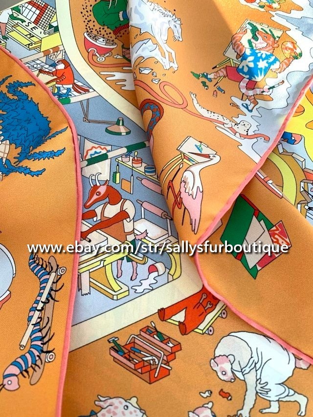 Sallys Heavy 18 Momme Twill Silk Wrap Scarf Horse Print Double Face Shawl 35″