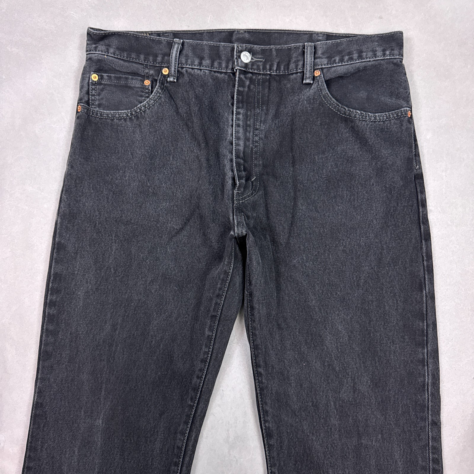 Levis 517 Jeans Mens 38×34 Black Bootcut Denim Pants Faded Dark Western Workwear
