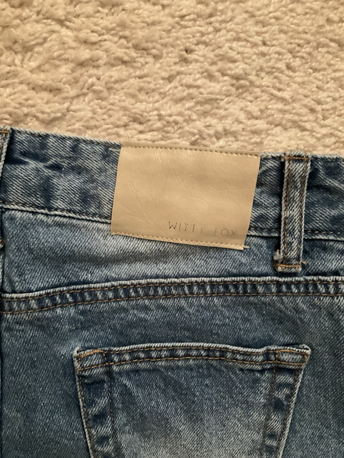Witty Fox Women’s Wide-Leg Jeans Blue Denim 5-Pocket Zip/Button Size 0/24