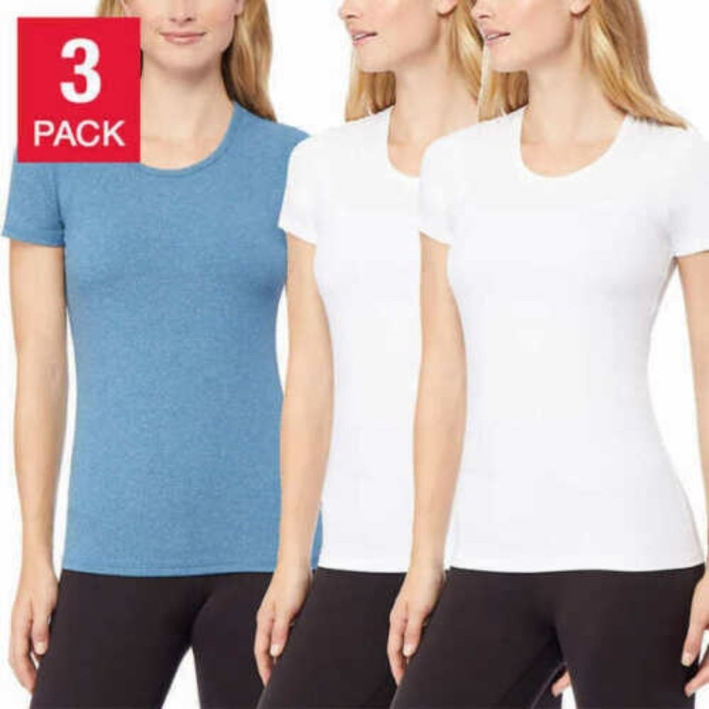 32 Degrees Cool Womens 3 Pack Short Sleeve *Pick Size* Sublimation Ready