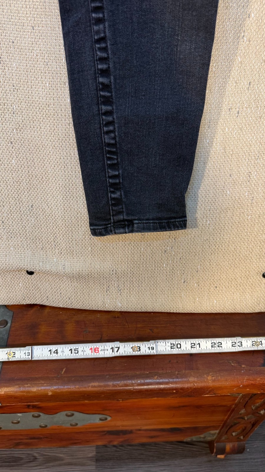 True Religion Jennie Curvy High Rise Skinny Black Jeans Womens 28×27