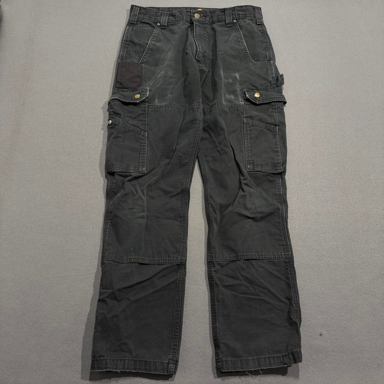 Carhartt Relaxed Fit Ripstop Cargo Work Pants Black Men’s 33×32