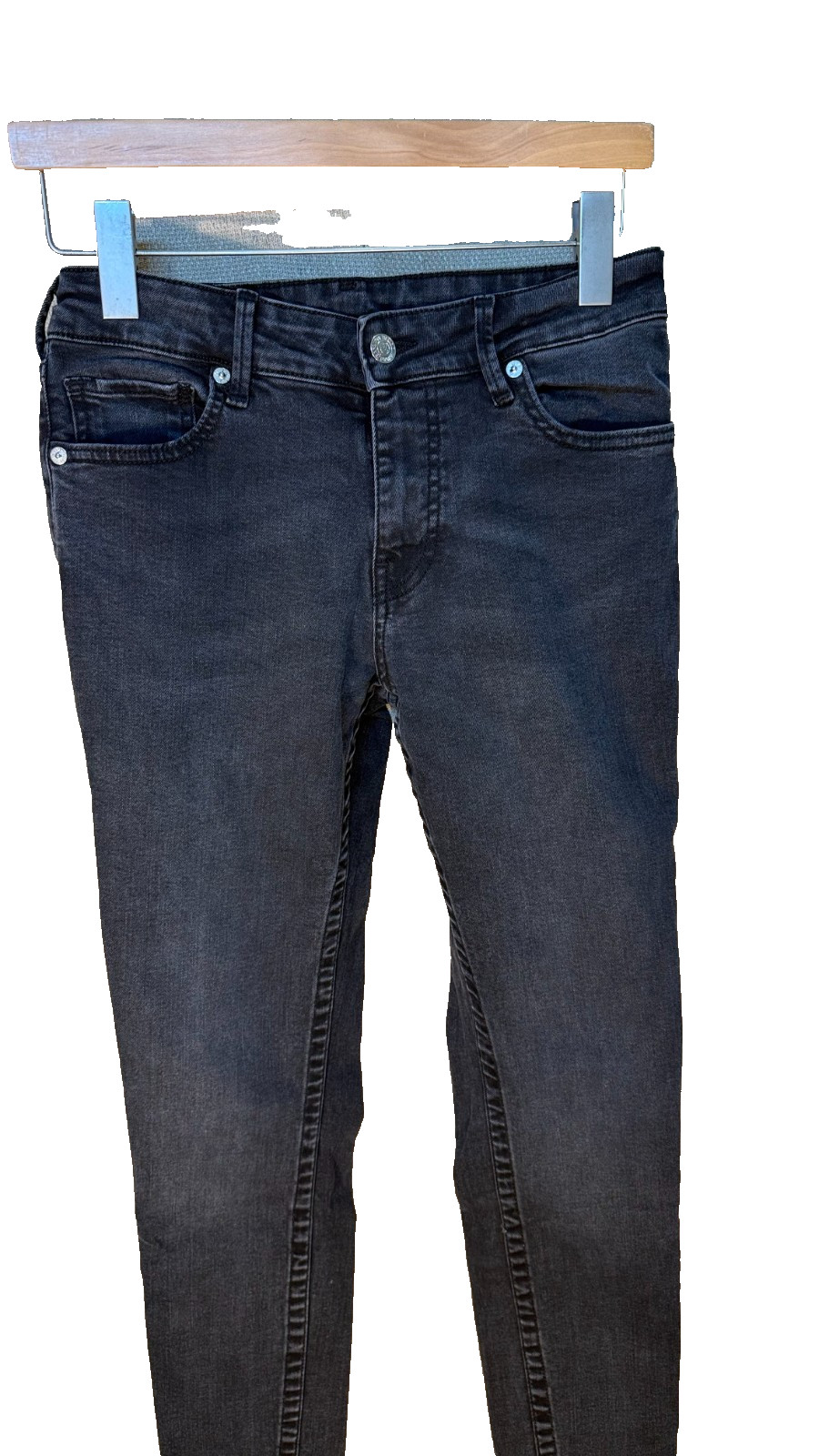 True Religion Jennie Curvy High Rise Skinny Black Jeans Womens 28×27