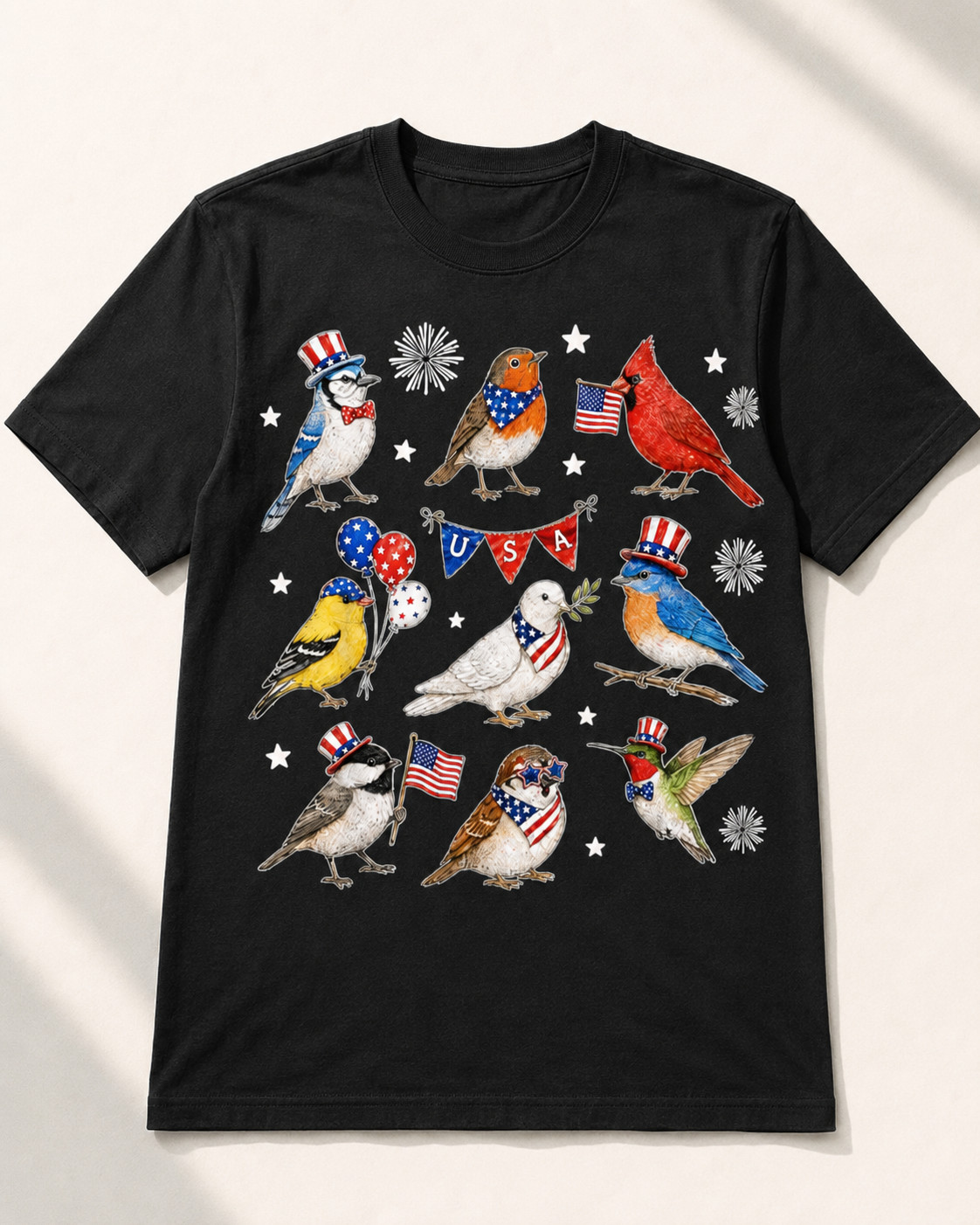 250th Anniversary Bird Patriotic American Bird 4th July T-Shirt